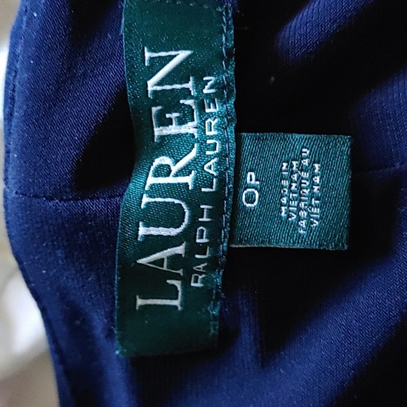 Ralph Lauren Navy Blue Floral Dress SZ.0P - Picture 5 of 6